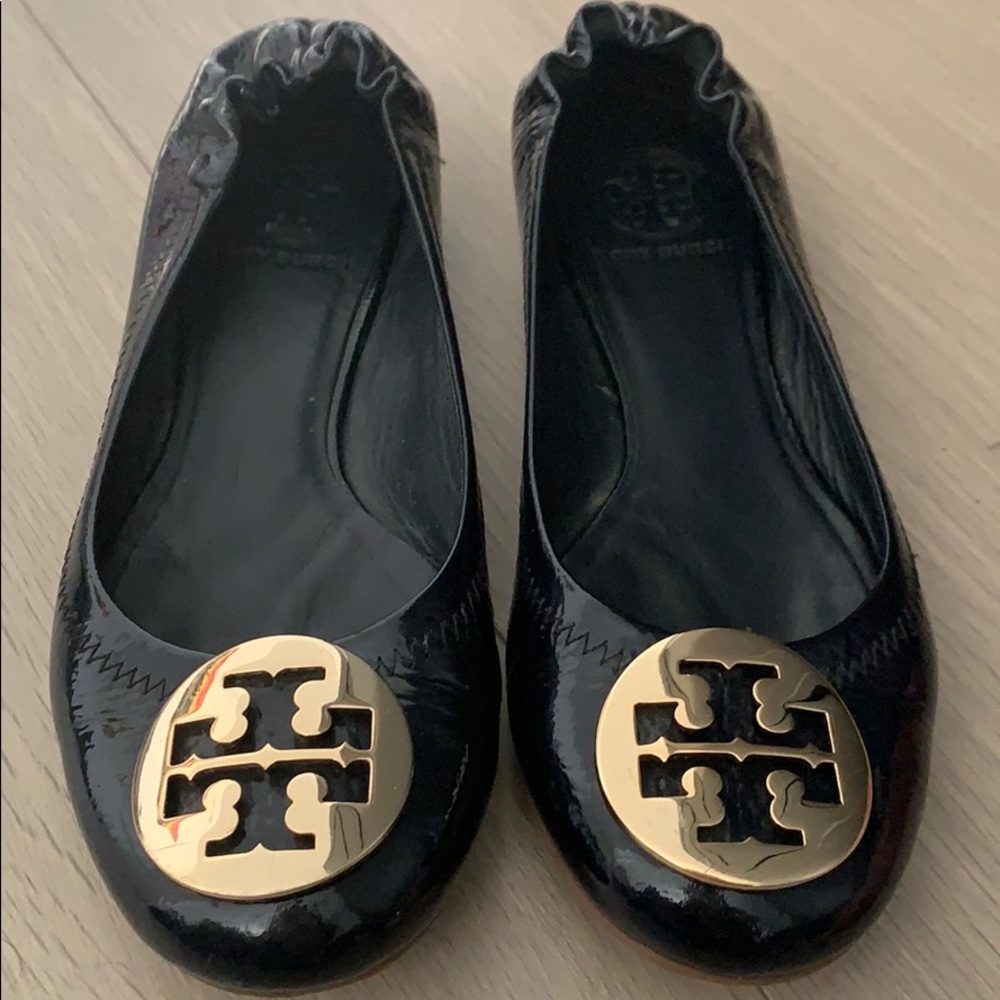 Tory Burch Navy Ballet Flats